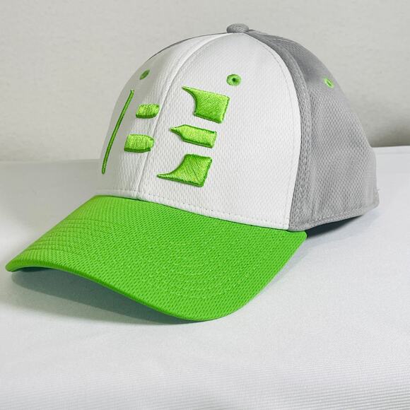 Pukka Baseball Hat Mens L XL Elastic Comfort Band Green White Gray Colorblock - Picture 11 of 12